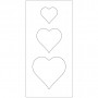 Skæreskabelon, str. 15,2x30,37 cm, tykkelse 15 mm, hjerte, 1stk.