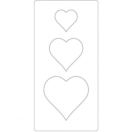 Skæreskabelon, str. 15,2x30,37 cm, tykkelse 15 mm, hjerte, 1stk. thumbnail