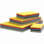 Creativ karton, ass. farver, A2,A3,A4,A5,A6, 180 g, 1800 ass. ark/ 1 pk.