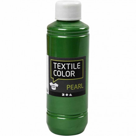 Textile Color, brilliantgrøn, perlemor, 250 ml/ 1 fl.