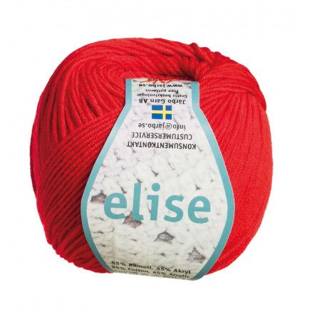 Järbo Elise Garn Unicolor 69206 Rød