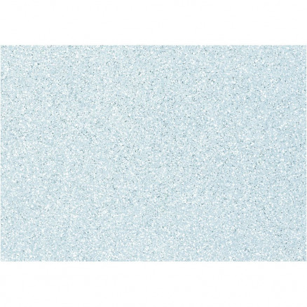 Hobbyfilt, A4 21x30 cm, tykkelse 1 mm, lys blå, sølv glimmerdrys, 10ar thumbnail