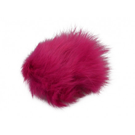 Pompon Kvast Kaninhår Pink 60 mm
