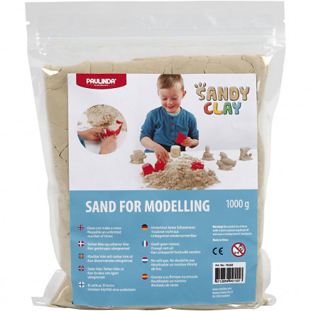 Sandy Clay® magisk sand, natur, 1kg thumbnail