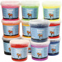 Foam Clay®, ass. farver, Indhold kan variere, 12x560 g/ 1 pk.