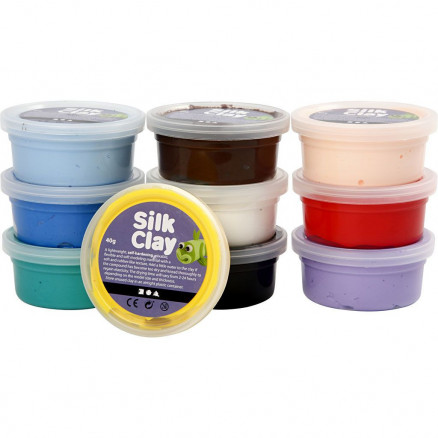 Silk ClayÂ® , ass. farver, Basic 1, 10x40g