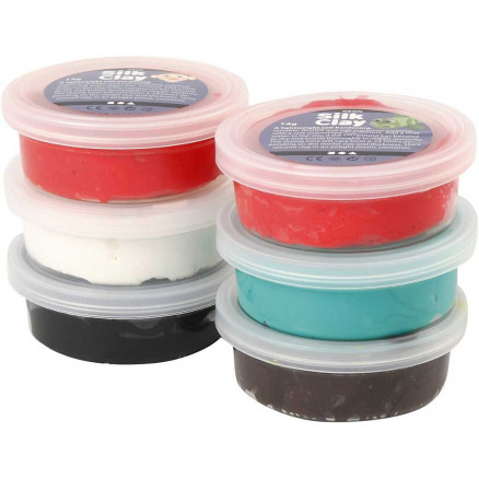 Silk Clay®, ass. farver, jul, 6x14g thumbnail