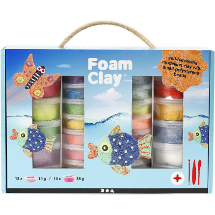 Foam Clay® gaveæske, ass. farver, 1sæt thumbnail