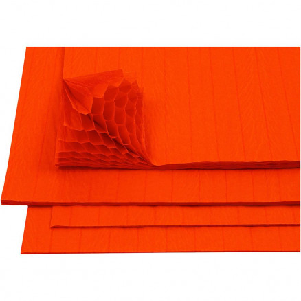Harmonikapapir, orange, 28x17,8 cm, 8 ark/ 1 pk.