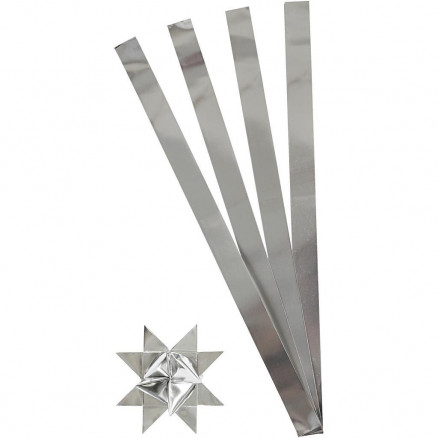 Stjernestrimler Sølv 73cm 25mm Diameter 11,5cm - 100 stk