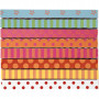 Guirlandestrimler med print, mønstret, L: 16 cm, B: 15 mm, 2400 stk./ 1 pk.