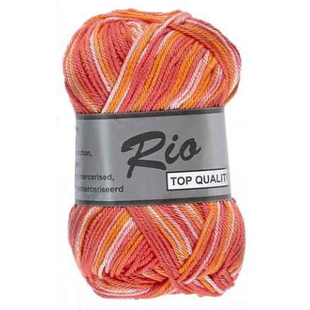 Lammy Rio Garn Print 629 Rød/Rosa/Orange 50 gram thumbnail