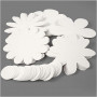 Blomster, hvid, diam. 20 cm, 400 g, 5x20 stk./ 1 pk.