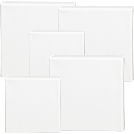 ArtistLine Canvas, hvid, str. 15x15+20x20 cm, D: 1,6 cm, 360 g, 40 stk