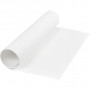 Læderpapir, hvid, B: 50 cm, ensfarvet, 350 g, 1 m/ 1 rl.