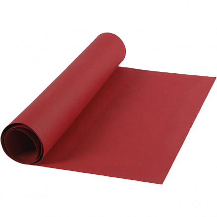 Læderpapir, B: 50 cm, 350 g/m2, rød, 1m thumbnail