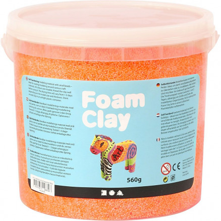 Foam ClayÂ®, neon orange, 560 g/ 1 spand