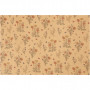 Læderpapir, B: 49,5 cm, 350 g/m2, lys brun, blomsterprint, 1m