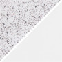 Læderpapir, B: 49,5 cm, 350 g/m2, hvid, terrazzoprint med sølv, 1m