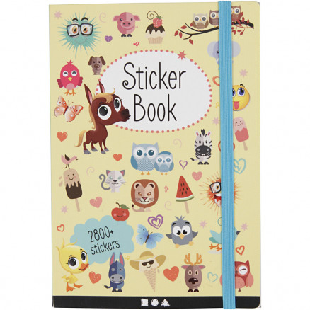 Bog med stickers, str. 11,5x17 cm, tykkelse 1,5 cm, 1stk., 80 sider thumbnail