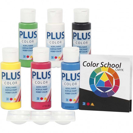 Plus Color hobbymaling - farveskole, primærfarver, Farveskolevejlednin thumbnail