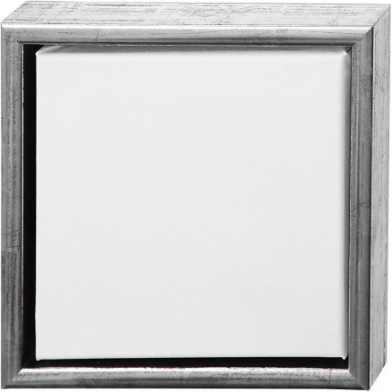 ArtistLine Canvas med ramme, udv. mål 24x24 cm, dybde 3 cm, hvid, Lærr thumbnail