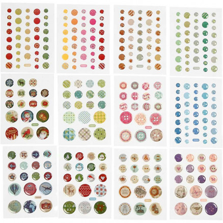 Stickers, diam. 6-13 mm, 12pk. thumbnail