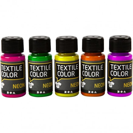 Textile Color, ass. farver, 50 ml/ 5 pk.