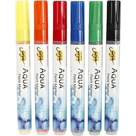 SOLO GOYA Aqua Paint Marker, ass. farver, 6stk. thumbnail