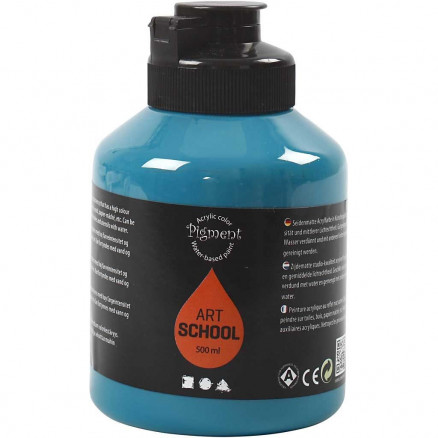 Pigment Art School, Turquoise , opaque, extremely fade resis, 500ml