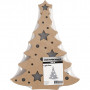 Papfigur med indbygget lys, juletræ, H: 27 cm, dybde 4 cm, B: 21,5 cm, 1 stk.