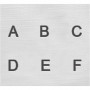 Prægestempler, Store bogstaver, str. 3 mm, Skrifttype: Sans Serif, 27 stk./ 1 sæt