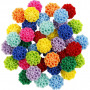 Blomsterperler, ass. farver, str. 15x8 mm, hulstr. 1,5 mm, 10x25 stk./ 1 pk., 300 ml