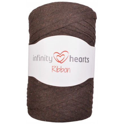 #3 - Infinity Hearts Ribbon Stofgarn 10 Mørkebrun