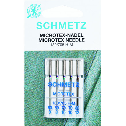 Schmetz Symaskinenåle Microtex 130/705 H-M Str. 60-80 - 5 stk thumbnail