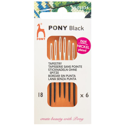 Pony Black Stramaj uden Spids Str. 18 - 6 stk