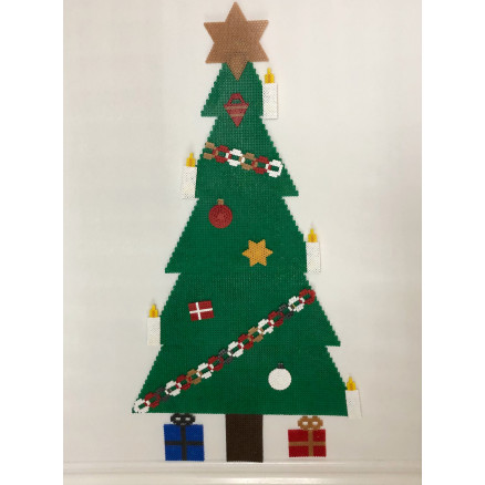 Juletræ med pynt Julemønster af Rito Krea - Perlemønster Jul 58-72-87c - Stort træ - 87 cm