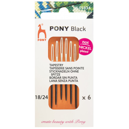 Pony Black Stramaj uden Spids Str. 18/24 - 6 stk
