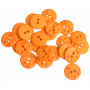 Knapper Plastik Orange 20,5mm - 24 stk
