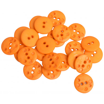 Knapper Plastik Orange 15mm - 24 stk thumbnail