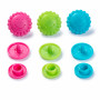 Prym Love Color Snaps Trykknapper Plast Blomst 13,6mm Ass. Pink/Grøn/Turkis - 30 stk