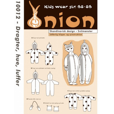 ONION Snitmønster Kids 10012 Dragt, Hue & Luffer Str. 68-86/6-18 mdr. thumbnail