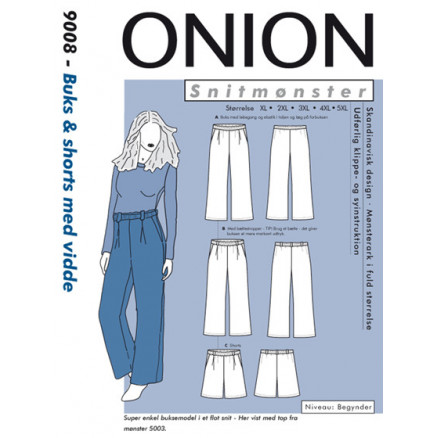ONION Snitmønster Plus 9008 Buks & Shorts med Vidde Str. XL-5XL thumbnail