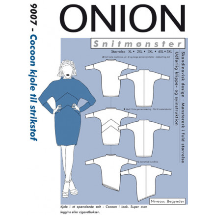 ONION Snitmønster Plus 9007 Cocoon Kjole Str. XL-5XL thumbnail