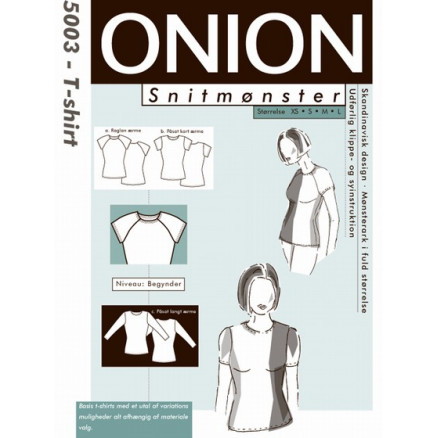 ONION Snitmønster 5003 T-Shirt med Påsat- & Raglanærme Str. XS-L thumbnail