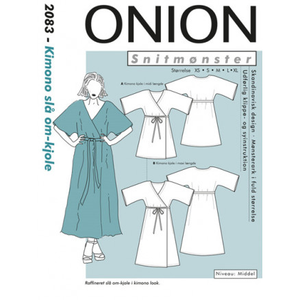 ONION Snitmønster 2083 Kimono Slå Om-KjoleStr. XS-XL thumbnail