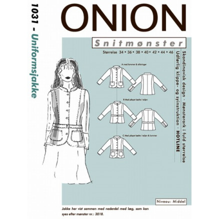 ONION Snitmønster 1031 Uniformsjakke Str. 34-46 thumbnail