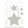 ONION Strygemærke Stjerne Sølv A4 - 1 ark