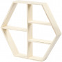 Sættekasse , hexagon, H: 33,5 cm, B: 38,5 cm, krydsfiner, 1stk., dybde 5 cm