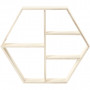 Sættekasse , hexagon, H: 33,5 cm, B: 38,5 cm, krydsfiner, 1stk., dybde 5 cm